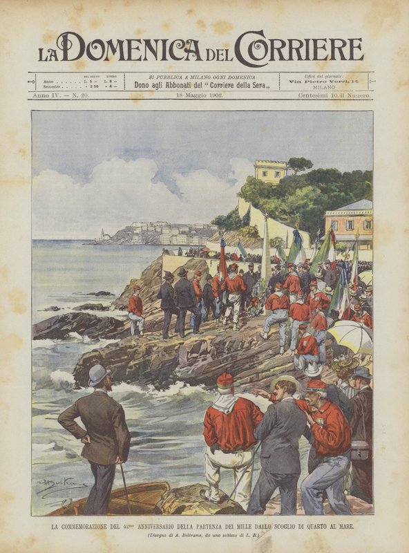 O Memorial do 42º Aniversário da Partida dos Mil do Scoglio di Quarto ao Mar de Achille Beltrame