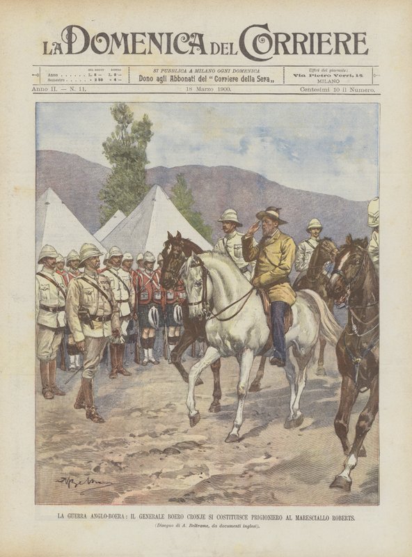 A Guerra Anglo-Boer, General Boero Cronje Constitui Prisioneiro do Marechal Roberts de Achille Beltrame