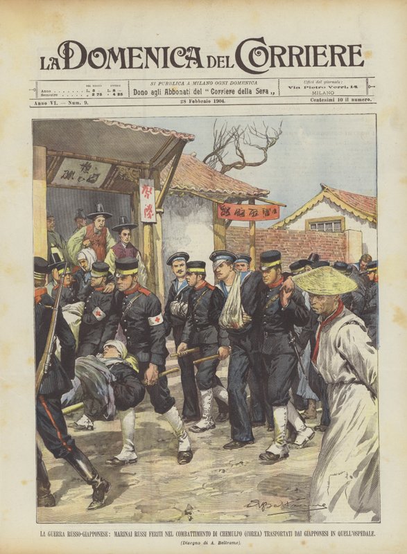 Guerra Russo-Japonesa, Marinheiros Russos Feridos Em Combate De Chemulp (Coréia) Transportados de Achille Beltrame