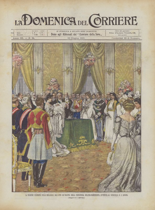 A Cerimônia Solene da Ração de Nascimento da Princesa Jolanda-Margherita de Achille Beltrame