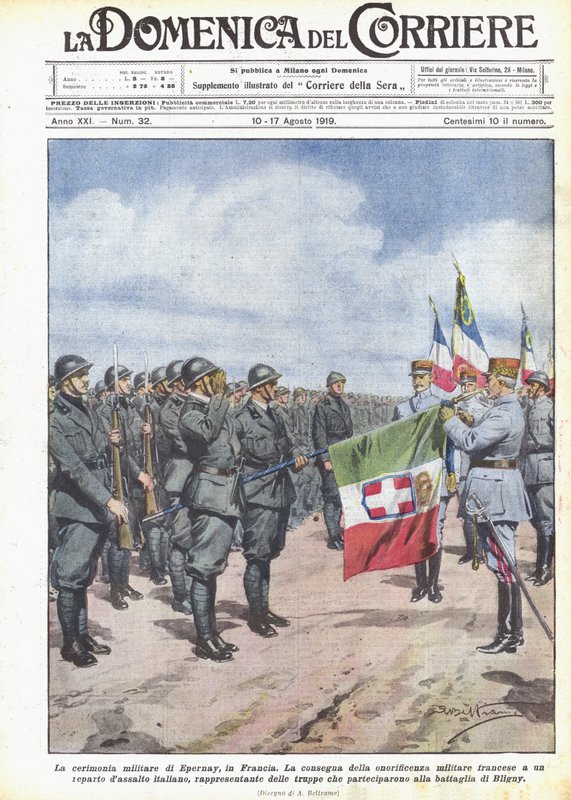 A cerimônia militar de Epernay, na França de Achille Beltrame