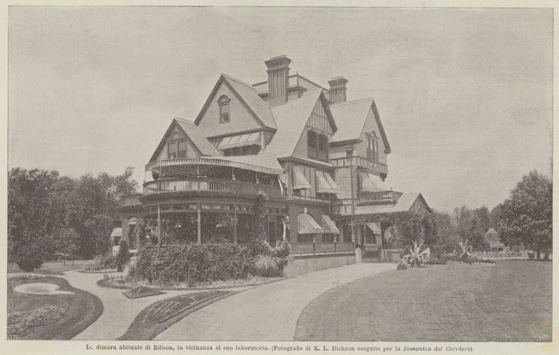 Casa habitual de Edison, perto de seu laboratório de Achille Beltrame