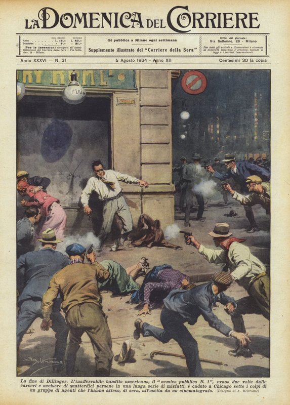 O fim de Dillinger de Achille Beltrame