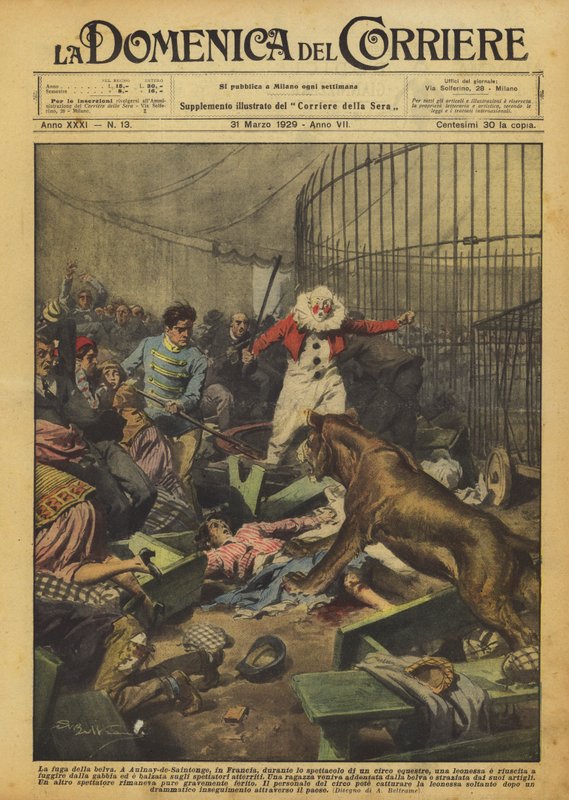 O vôo da fera de Achille Beltrame