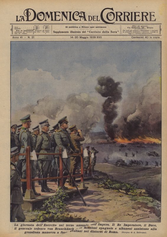 Dia do Exército no terceiro anuário do Império de Achille Beltrame