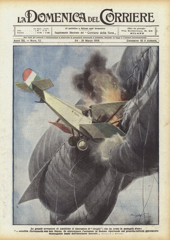 A grande aventura de Ancillotto, o destruidor de dragões, que teve a medalha de ouro de Achille Beltrame
