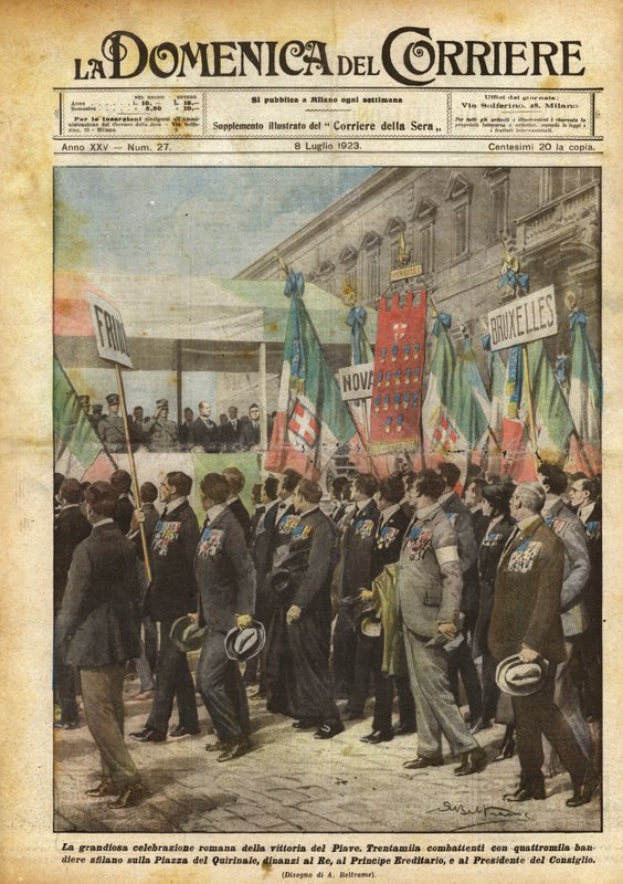 A grandiosa celebração romana da vitória do Piave de Achille Beltrame