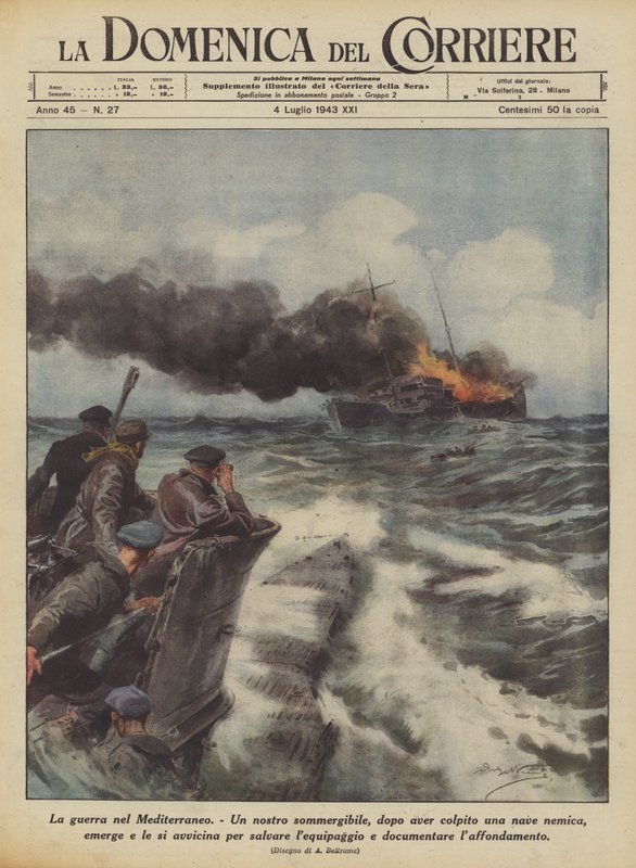 A guerra no Mediterrâneo de Achille Beltrame