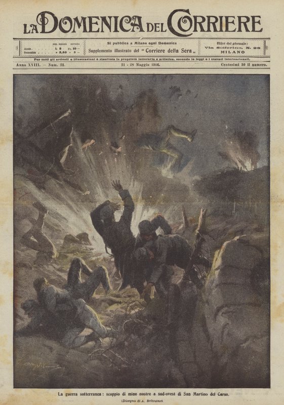A guerra clandestina, estourando nossas minas a sudoeste de San Martino del Carso de Achille Beltrame