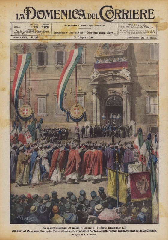 O evento de Roma em homenagem a Vittorio Emanuele III de Achille Beltrame