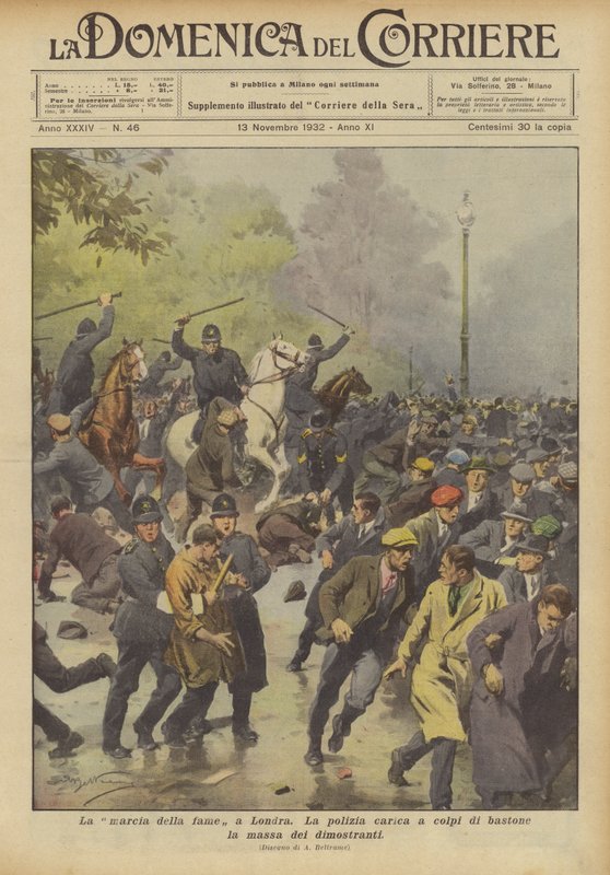 A marcha da fome em Londres de Achille Beltrame