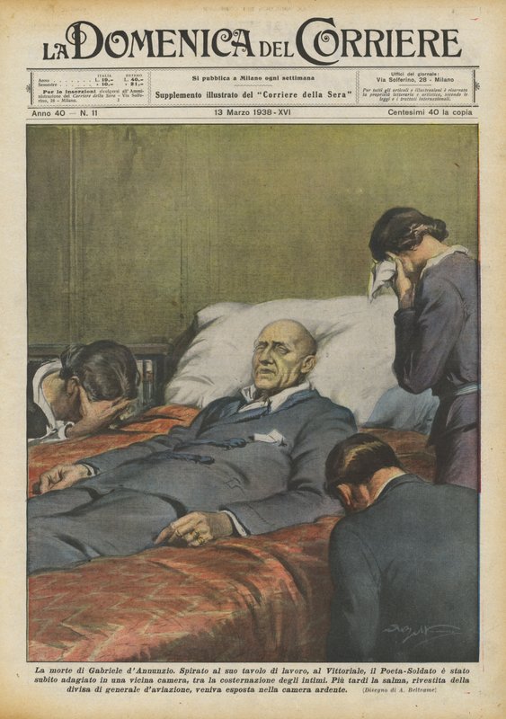 A morte de Gabriele dAnnunzio de Achille Beltrame
