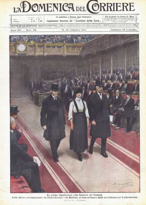 O primeiro deputado na Câmara dos Comuns de Achille Beltrame
