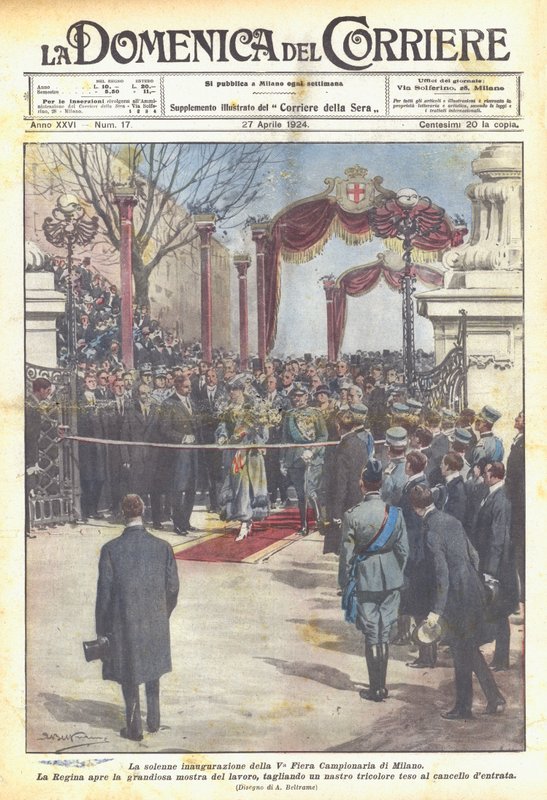 A solene inauguração da Va Fiera Campionaria di Milano de Achille Beltrame