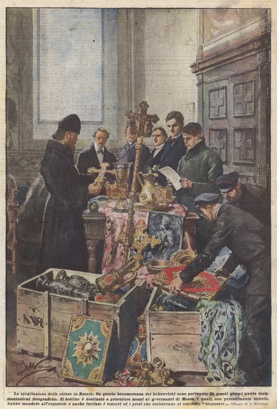 O despojamento de igrejas na Rússia de Achille Beltrame