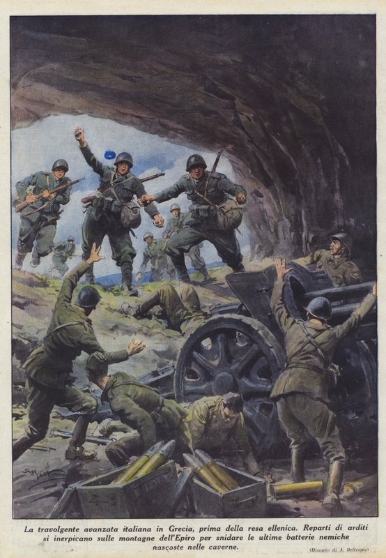 O avassalador avanço italiano na Grécia, antes da rendição helênica de Achille Beltrame