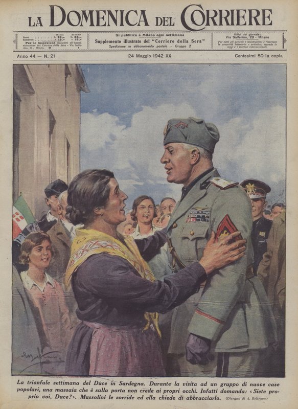 A semana triunfante do Duce na Sardenha de Achille Beltrame