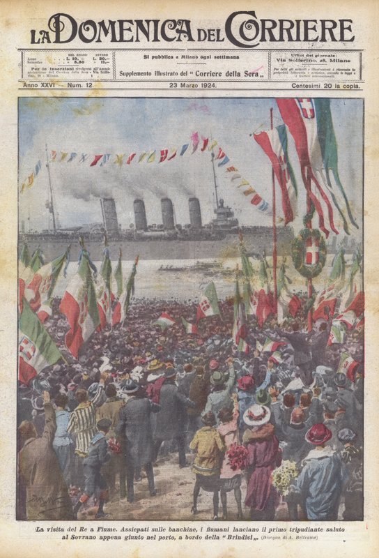 A visita do rei a Fiume de Achille Beltrame