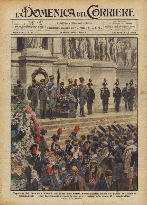 Lapoteosis do duque da vitória no altar da pátria de Achille Beltrame