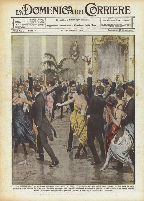 As audácias da delinquência parisiense de Achille Beltrame