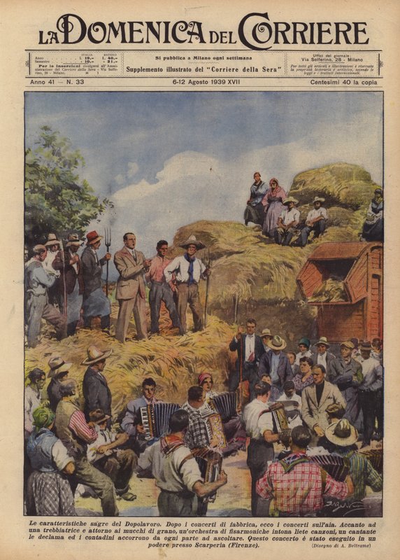 As características dos festivais Dopolavoro de Achille Beltrame