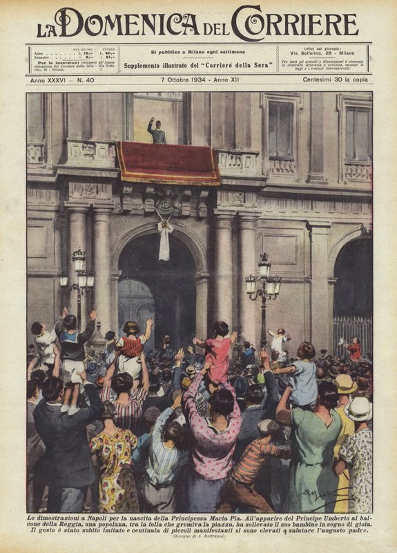 As manifestações em Nápoles pelo nascimento da princesa Maria Pia de Achille Beltrame