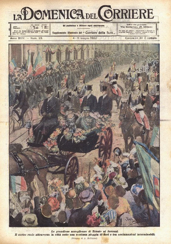 As grandiosas boas-vindas de Trieste aos soberanos de Achille Beltrame