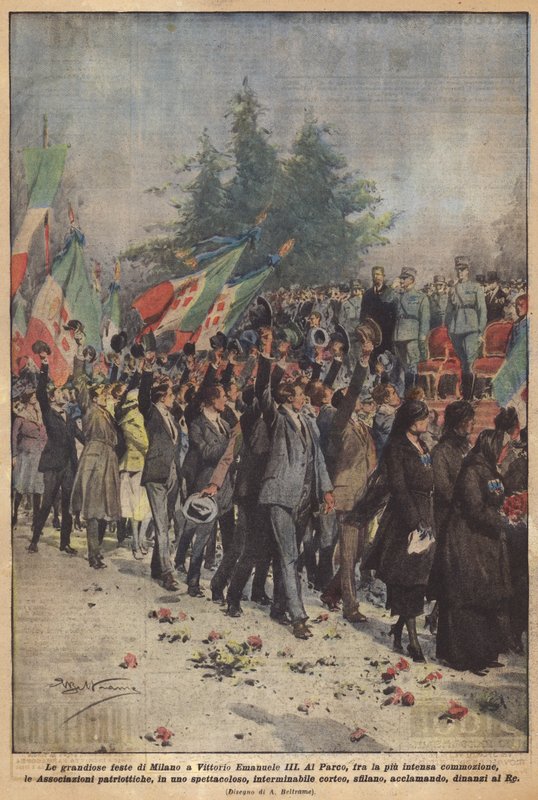 As grandes festas de Milão para Vittorio Emanuele III de Achille Beltrame