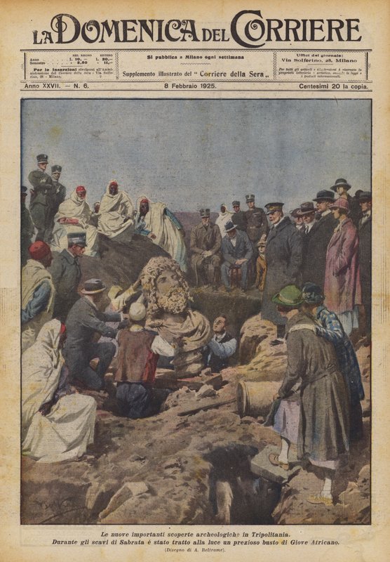 As novas descobertas arqueológicas importantes em Tripolitania de Achille Beltrame