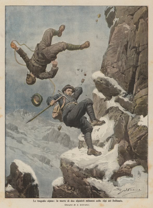 Tragédias alpinas, a morte de dois alpinistas milaneses nos Alpes Dauphiné de Achille Beltrame