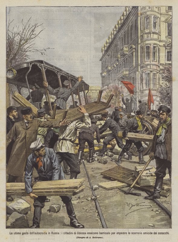Os últimos feitos da teocracia na Rússia, os cidadãos de Odessa levantam barricadas para evitar de Achille Beltrame