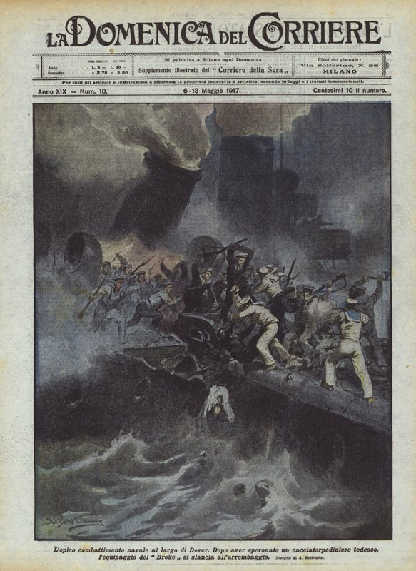 Lépico naval combate fora Dover de Achille Beltrame