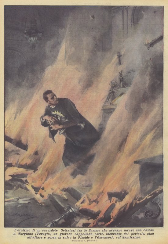 Leroism de um padre de Achille Beltrame
