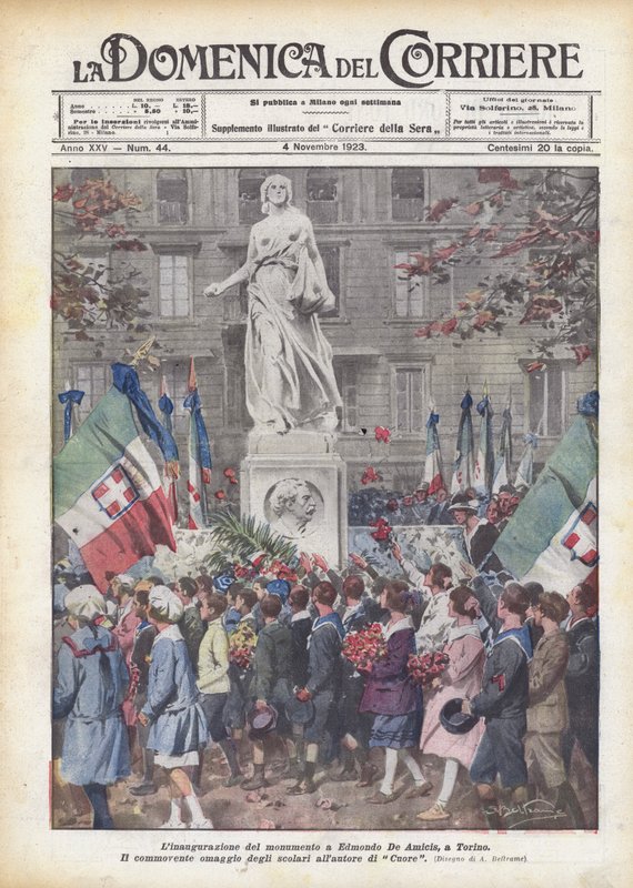 A inauguração do monumento a Edmondo De Amicis, em Turim de Achille Beltrame