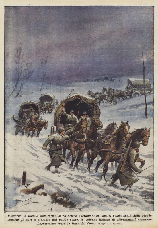 O inverno na Rússia não impede as operações vitoriosas de nossos lutadores de Achille Beltrame