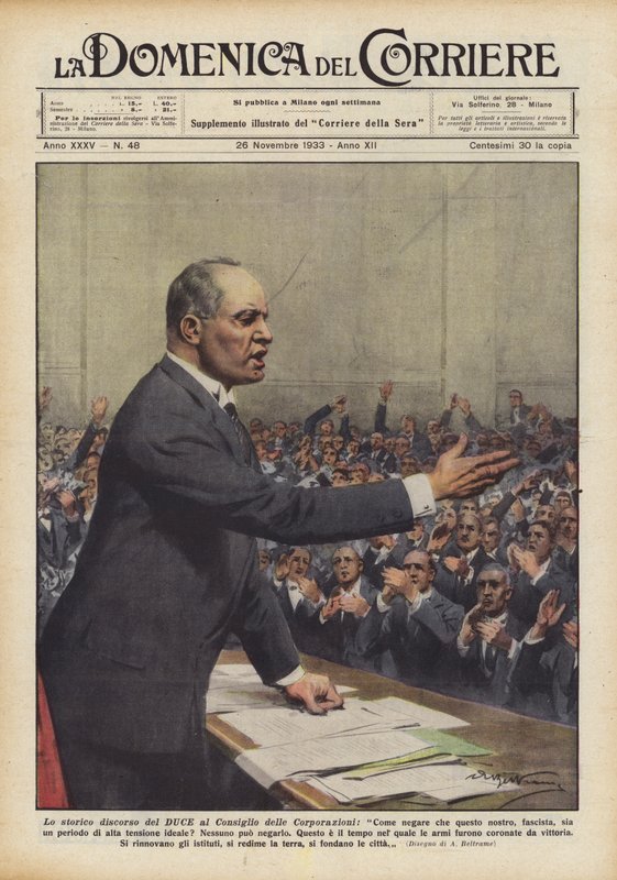 O discurso histórico do Duce ao Conselho das Corporações, Como negar que isso seja nosso de Achille Beltrame