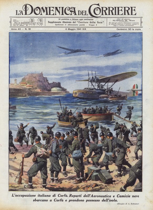 Bloqueio Italiano de Corfu de Achille Beltrame