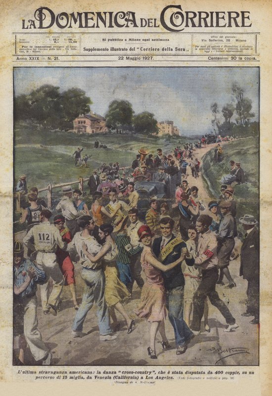 A última extravagância americana, a dança cross-country, disputada por 400 casais de Achille Beltrame