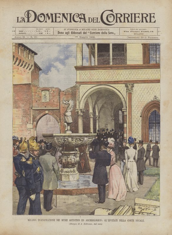 Milão, Inauguração dos Museus Artísticos e Arqueológicos, Glvited no Tribunal Ducal de Achille Beltrame