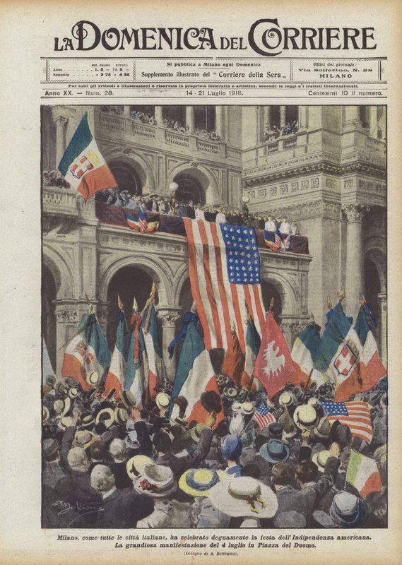Como todas as cidades italianas, Milan celebrou o Dia da Independência Americana com dignidade de Achille Beltrame