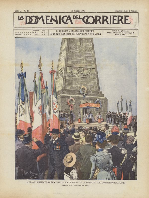 No 40º aniversário da Batalha de Magenta, La Commemorazione de Achille Beltrame