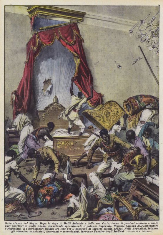 Nos quartos do Negus de Achille Beltrame