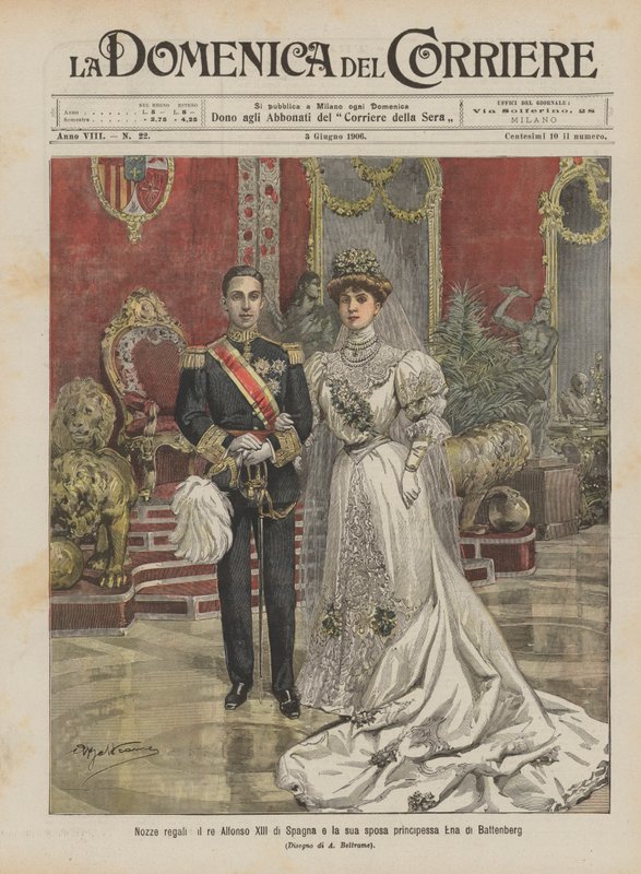 Presentes de casamento, Rei Alfonso XIII de Espanha e sua noiva Princesa Ena de Battenberg de Achille Beltrame