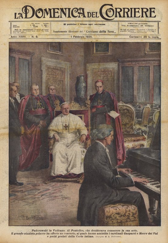 Paderewski no Vaticano de Achille Beltrame