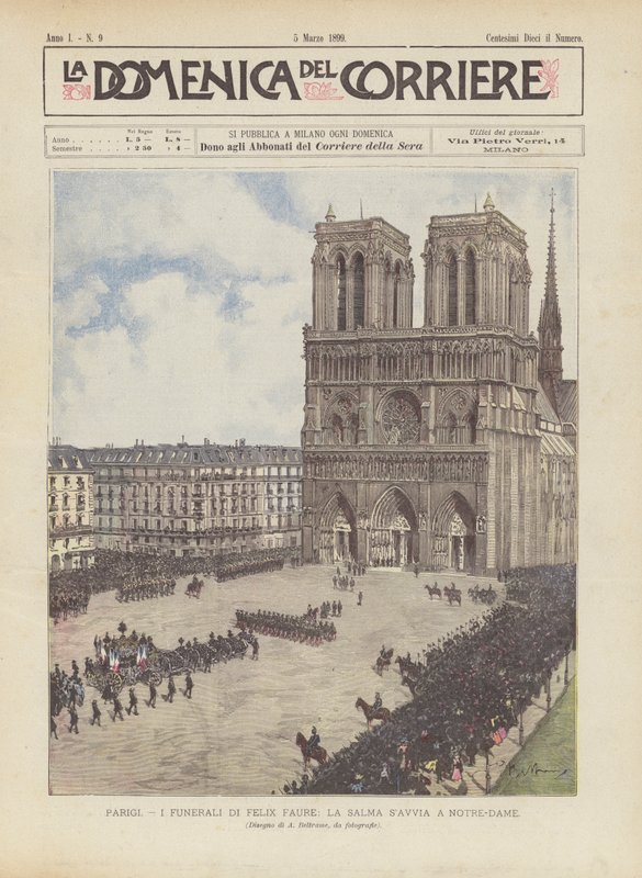 Paris, Funerais de Felix Faure, La Salma SAvvia Para Notre-Dame de Achille Beltrame