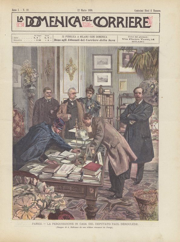 Paris, a casa de pesquisa do deputado Paul Deroulede de Achille Beltrame
