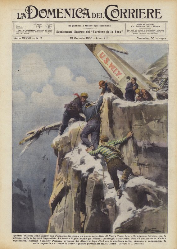 Quatro aviadores colidiram em um pico no estado de Nova York de Achille Beltrame