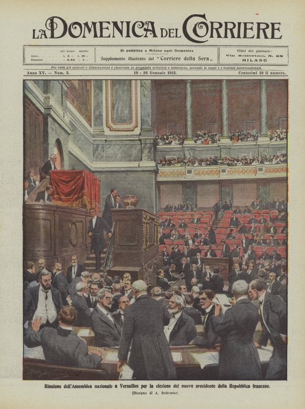Reunião da Assembléia Nacional em Versalhes para a eleição do novo presidente da República Francesa de Achille Beltrame