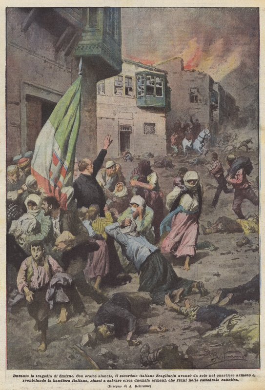 Esmirna durante a guerra greco-turca (1919-1922) de Achille Beltrame