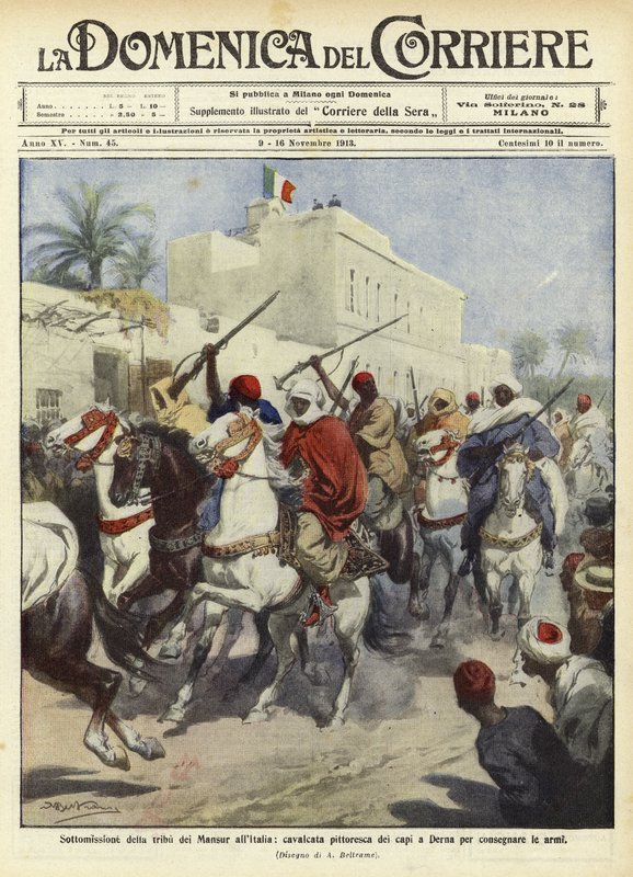 Submissão da tribo de Mansur à Itália de Achille Beltrame